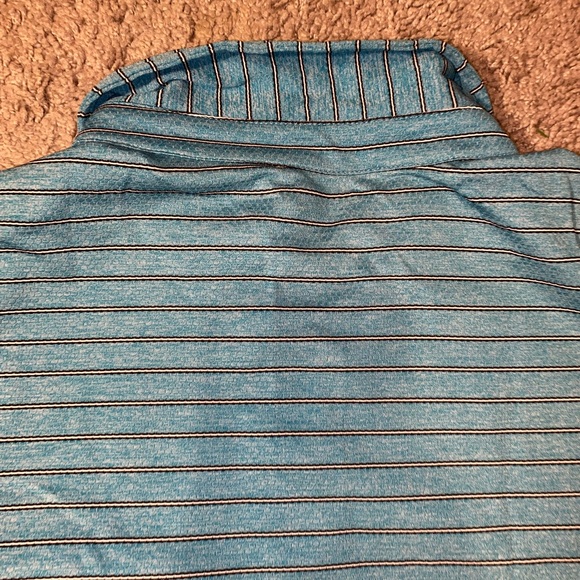 Duluth Trading Heavy Duty Work Polo Mens Size XL Beach Coastal Blue Green Shirt - Picture 8 of 9